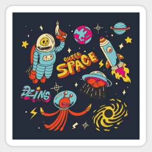 Outer space hand drawn Sticker